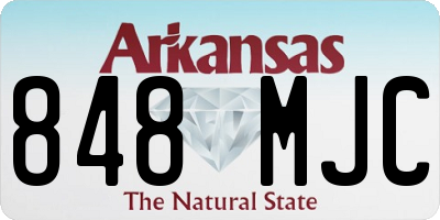 AR license plate 848MJC