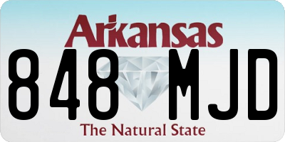 AR license plate 848MJD