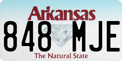 AR license plate 848MJE