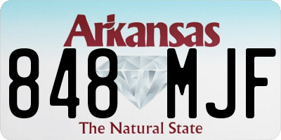 AR license plate 848MJF