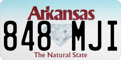 AR license plate 848MJI