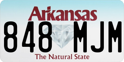 AR license plate 848MJM