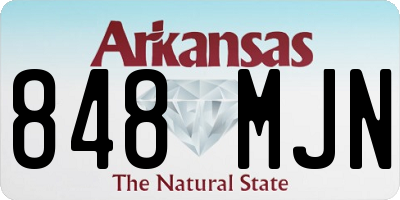 AR license plate 848MJN