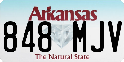 AR license plate 848MJV