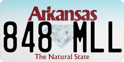 AR license plate 848MLL