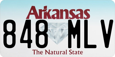 AR license plate 848MLV