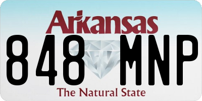 AR license plate 848MNP