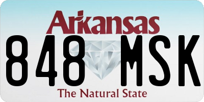 AR license plate 848MSK