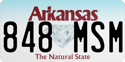 AR license plate 848MSM