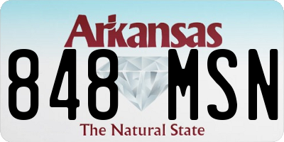 AR license plate 848MSN