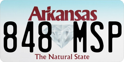 AR license plate 848MSP