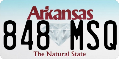 AR license plate 848MSQ