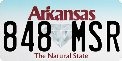 AR license plate 848MSR