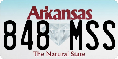 AR license plate 848MSS