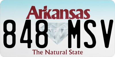 AR license plate 848MSV
