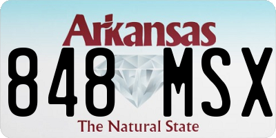 AR license plate 848MSX