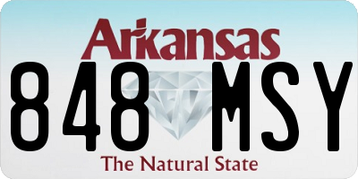 AR license plate 848MSY