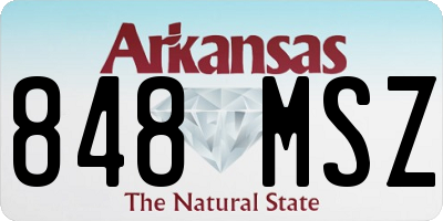 AR license plate 848MSZ