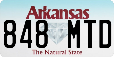 AR license plate 848MTD