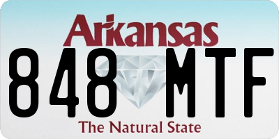 AR license plate 848MTF