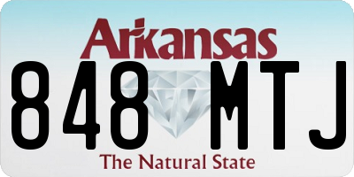 AR license plate 848MTJ
