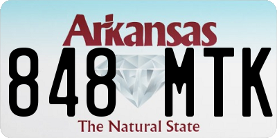 AR license plate 848MTK