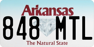 AR license plate 848MTL