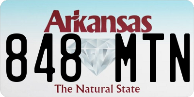 AR license plate 848MTN