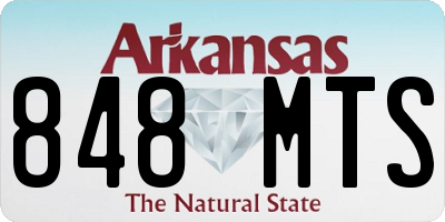 AR license plate 848MTS