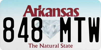 AR license plate 848MTW
