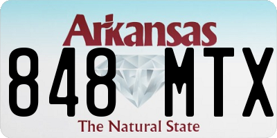 AR license plate 848MTX