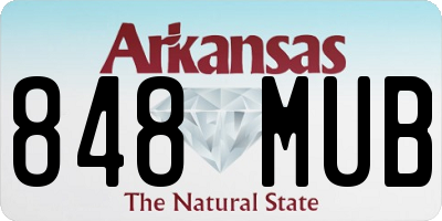 AR license plate 848MUB