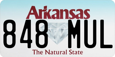 AR license plate 848MUL