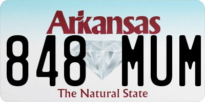AR license plate 848MUM