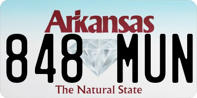 AR license plate 848MUN