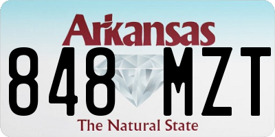 AR license plate 848MZT