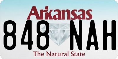 AR license plate 848NAH