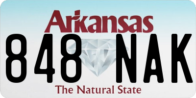 AR license plate 848NAK