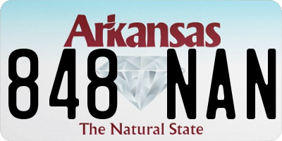 AR license plate 848NAN