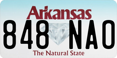 AR license plate 848NAO
