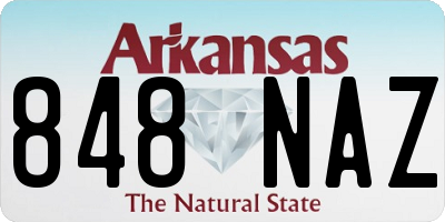 AR license plate 848NAZ