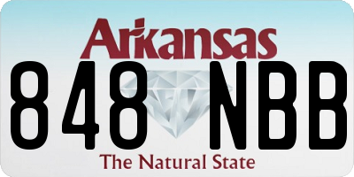 AR license plate 848NBB