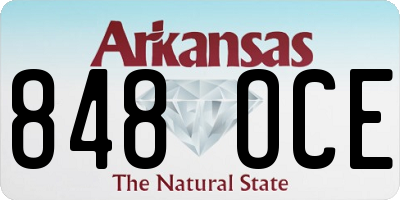AR license plate 848OCE