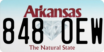 AR license plate 848OEW