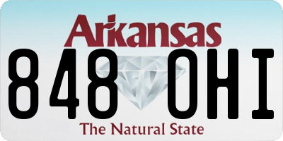 AR license plate 848OHI