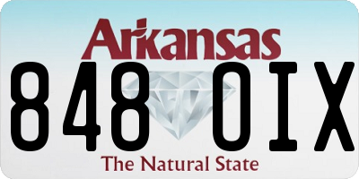 AR license plate 848OIX