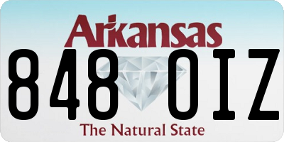 AR license plate 848OIZ