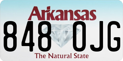 AR license plate 848OJG