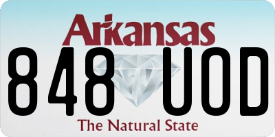 AR license plate 848UOD