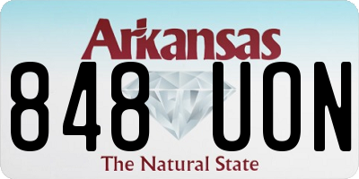 AR license plate 848UON